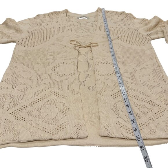 Aldo Martins Cream Lace Long Cardigan U.S. Size 6 - Picture 7 of 7
